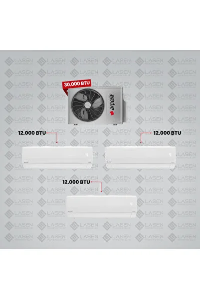 Arçelik 1+3 Multi Sistem Klima / 30100 Md Pro Dış Ünite (3 adet 12 BTU BEYAZ İç Üniteler )