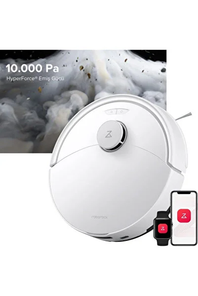 Roborock 10000Pa Çift Kauçuk Fırça Akıllı Engel Algılama Robot Süpürge Süpürme Silme Tiftik