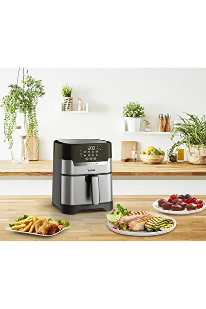 TEFAL 2'si 1 arada 8 otomatik program Geniş 4.2 L kapasite EasyFry Grill Precision Az Yağlı Fritöz