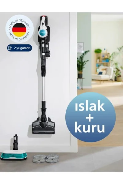 Bosch 2'si 1 Arada Islak ve Kuru Temizlik, ÇİFT Batarya HEPA Filtre-10 YIL motor Garantisi