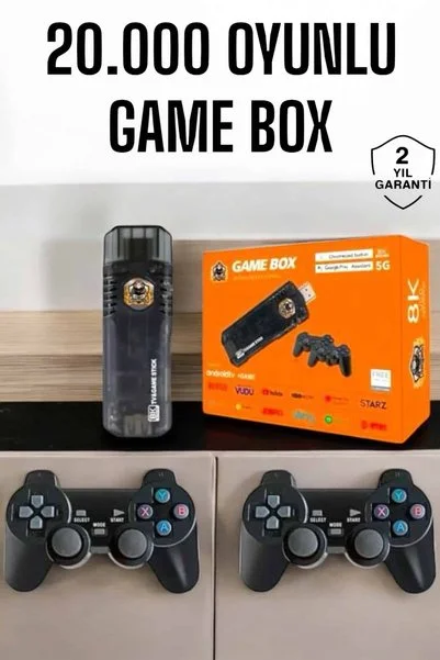 Lisinya 20.000 Oyunlu Premium Model Oyun Konsolu 8k Android Tv HD Game Stick -