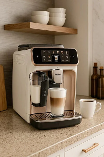 Philips 20 Sıcak ve Soğuk İçecek Tam Otomatik Espresso Kahve Makinesi LatteGO 5500 Serisi EP5543
