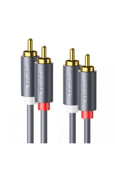 Ugreen 2RCA to 2RCA Ses Kablosu, 3 Metre