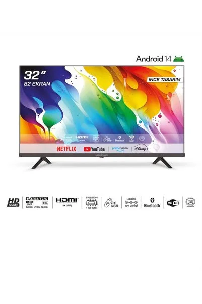 Mediastar 32” 82 Ekran Android 14 Tv