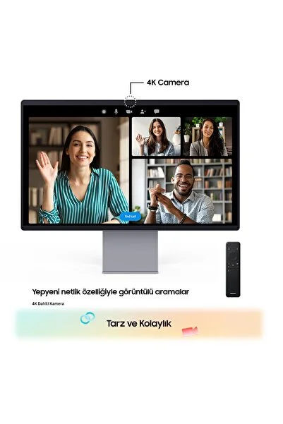 Samsung 32 inç 4K QD-OLED Smart Monitör TV, 165Hz 0.03ms ultra hızlı panel, uyarlanabilir senkronizasyon, canlı renkler, siyah tasarım, oyun, yayın ve profesyonel kullanım için güçlü ekran