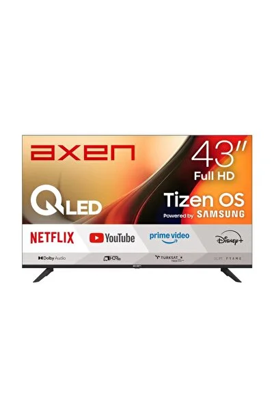 Axen 43 Inç 108 Ekran QLED Fhd Tizen Smart Tv AX43QFMLN-T08I
