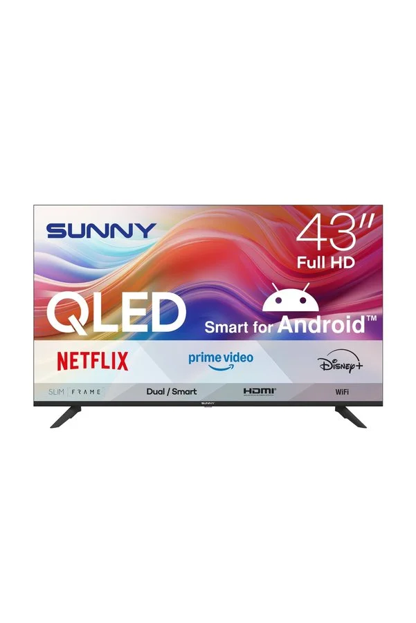 Sunny 43 inç QLED Smart Android TV, Slim Frame, HDMI WiFi