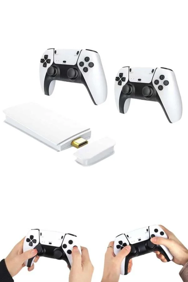 Azrlya 4K HD Görüntü Kaliteli Retro Game Stick 20000 Oyunlu Çift Kollu Beyaz Game Stick - Lisinya