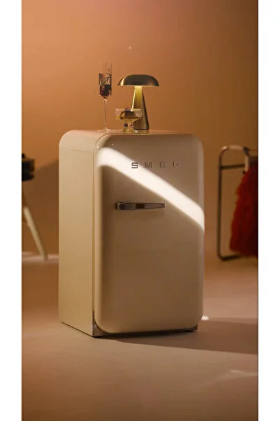 SMEG 50's Style Retro Krem Mini Buzdolabı Fab5rcr Sağ Kapı