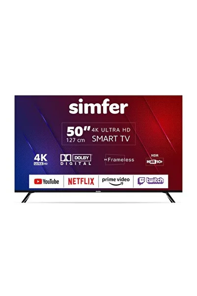 Simfer 50SFSA6B 127 Ekran 50 " Android LED 4K UHD Televizyon