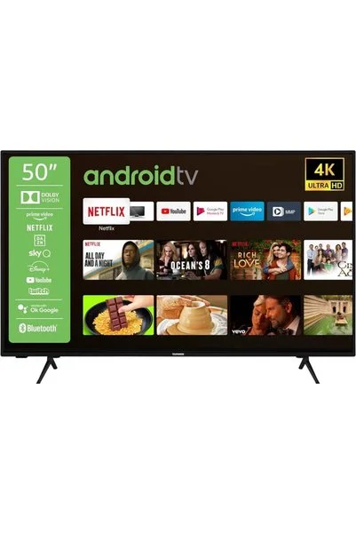 Telefunken 50ua9000bx 50"-127cm Ultrahd Google Androıd Wıfı Bt Led Tv
