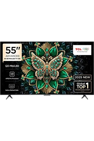 TCL 55C6K 4K UHD Uyumlu  QD-MINILED 55" 144HZ GOOGLE TV