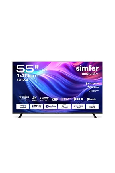 Simfer 55SFSA6B 140 Ekran 55 " Android LED 4K UHD Televizyon
