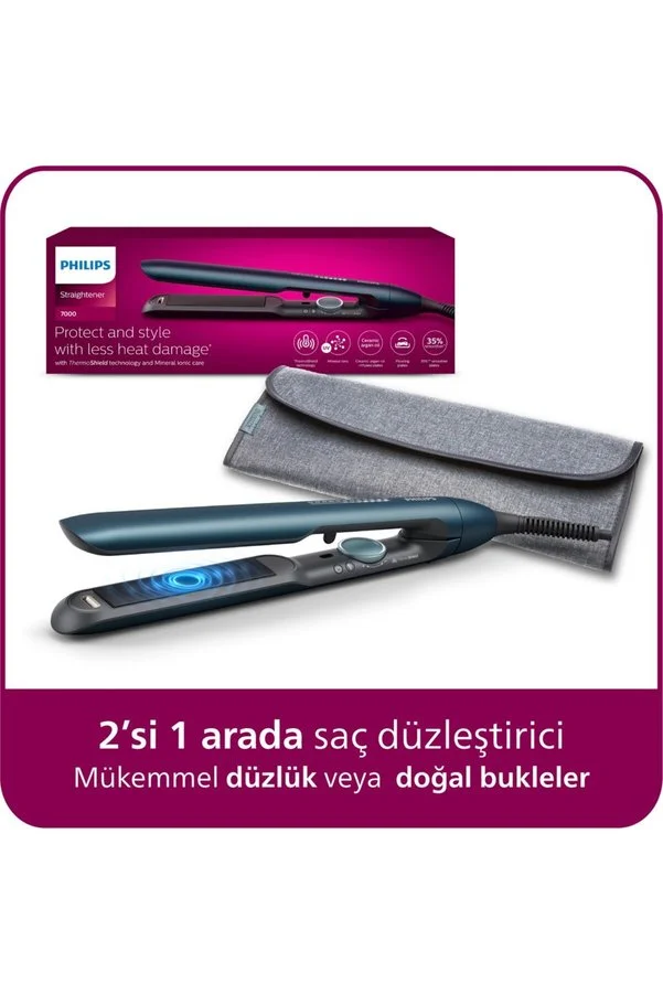 Philips 7000 Serisi Saç Düzleştirici, Argan Yağı Katkılı, ThermoProtect Teknolojisi, BHS732/00