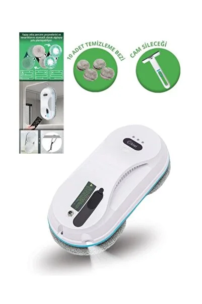 Kiwi 8 Mikrofiber Pedli Uzaktan Kumandalı Cam Temizleme Robotu, 2.800 Pa Güçlü Vakum, Otomatik Kenar Algılama