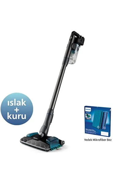 Philips 8000 Serisi Aqua En Uzun Şarjlı 80Dk ya Kadar Kullanım Hem Silen Hem Süpüren Dikey Süpürge