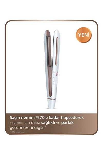 Philips 8000 Serisi Prestige Saç Düzleştirici, Kişiselleştirilmiş Teknoloji, İyonik Bakım, BHS830/00