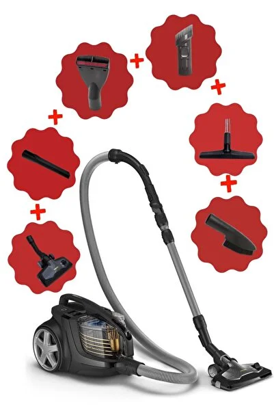 Philips 899W Maraton Ultimate Toz Torbasız Süpürge+Set başlıkları