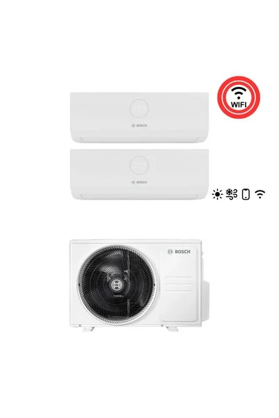 Bosch A++ 21000 1 Dış + 2 İç Ünite (9000 + 12000 Btu) Wifi Özellikli Premium Model Multi İnverter Klima