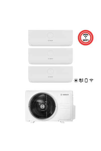 Bosch A++ 28000 1 Dış + 3 İç Ünite (2X9000 + 18000 Btu) Wifi Özellikli Premium Model Multi İnverter Klima