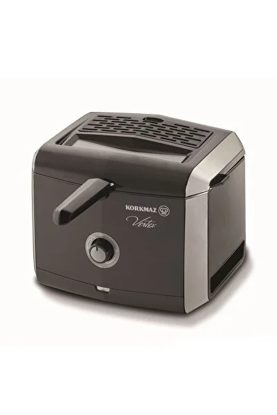 KORKMAZ A486 Vertex Fritöz Siyah Mutfak Tartısı Hediyeli (ONEROUS)