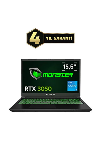 MONSTER Abra A5 V21.6.7 Intel Core i5 13420H 8 GB 500 GB SSD 4 GB RTX 3050 Windows 15,6" 144 Hz