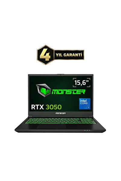 MONSTER Abra A5 V21.9.7 Intel Core 7 240H 8 GB RAM 500 GB SSD 4 GB RTX 3050 Windows 11 15,6" FHD 144 Hz