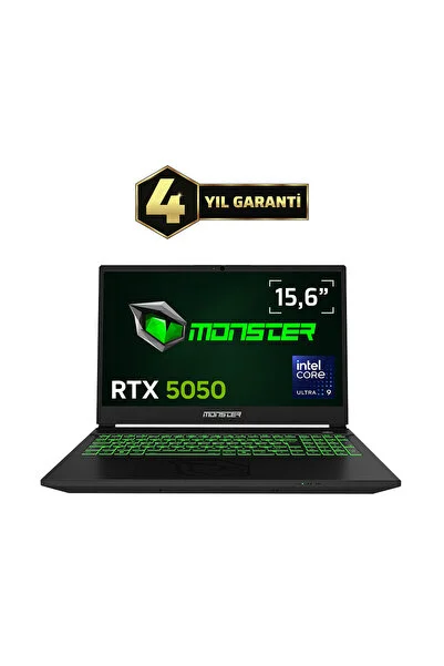 MONSTER Abra A5 V22.3.5 Intel Core Ultra 9 185H 32 GB RAM 1 TB SSD 8 GB RTX 5050 Windows 11 15,6" FHD 144 Hz