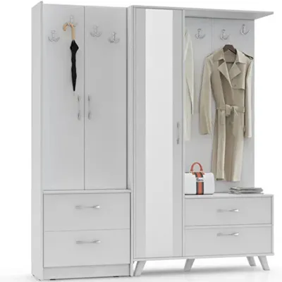 Abre Mobilya Abre VM-342348 Beyaz Portmanto