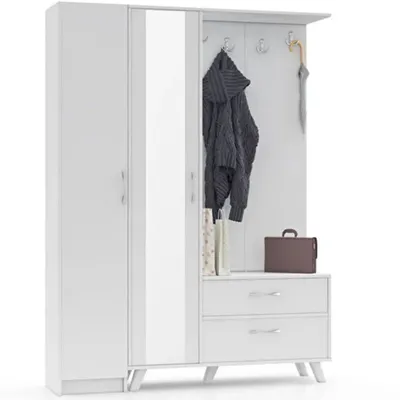Abre Mobilya Abre VM-34342 Beyaz Portmanto