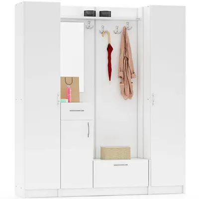 Abre Mobilya Abre VM-343637 Beyaz Portmanto
