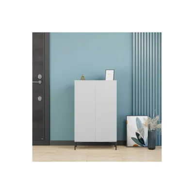 Adore Mobilya 72x119x34 cm Pool 6 Raflı 2 Kapaklı Çok Amaçlı Dolap