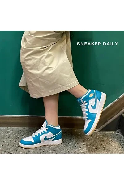 Nike Air Jordan 1 Mid Aquatone (GS) | DQ8423-400