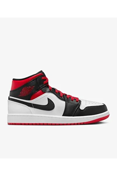 Nike Air Jordan 1 Mid Gym Red Black White Erkek Sneaker