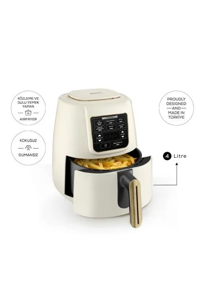 Karaca Air Pro Cook 3 in 1 XL Ev Yemeği, Közleme, Airfryer Wood Craft 4 Kişilik