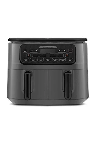 Karaca Air Pro Cook Duo Tandır XXXL 8 Litre Airfryer Fritöz Space Gray Black 8 Kişilik