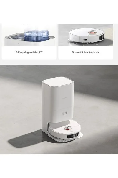 Xiaomi Akıllı Ios-Android Wi?-Fi? Bağlantı I?stasyonlu Çift Döner Paspaslı 4000PA Kontrol Robot Süpürge, 2 cm Engel Aşma + Tiftik Cihazı (Onerous)