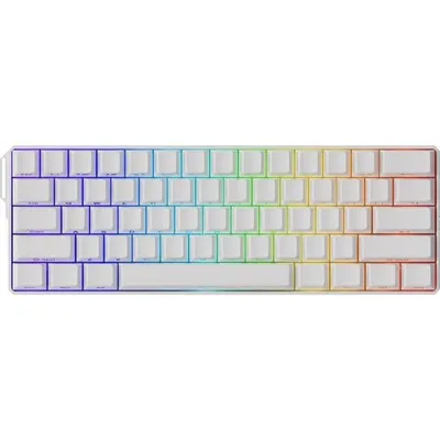 Akko Monsgeek FUN60 Ultra Shine-Through White Hall Effect Manyetik Switch ARGB Kablosuz Hotswap Mekanik Gaming Klavye