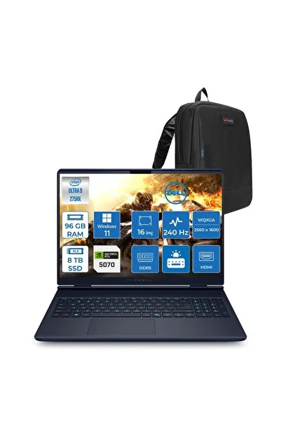 Dell Alienware 16X U9-275HX 96GB 8tb SSD WIN11PRO 8gb RTX5070 16" 2K 240Hz 3ms Wva AC16251CU932157WP56