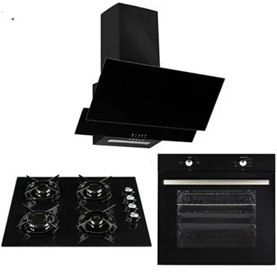 Alpina GLS640BL - MFA604MBL - F17 60 Statik Siyah 3'lü Ankastre Set