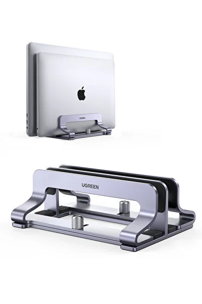 Ugreen Alüminyum Çift Yuvalı Notebook Macbook Dikey Masaüstü Standı, 60643