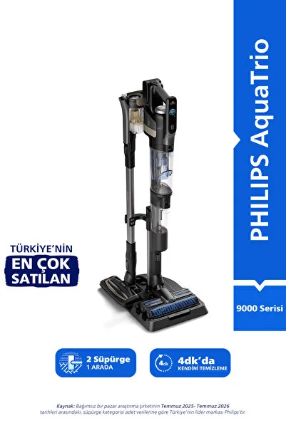 Philips Aqua Trio 9000 Seri XW9465/11 Islak & Kuru Temizlik Kablosuz Dikey Süpürge