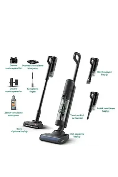 Philips Aqua Trio Serisi Kablosuz Islak&kuru Dikey Süpürge,