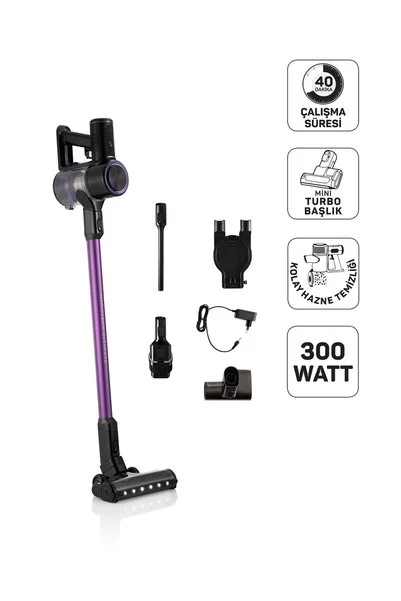 Arzum AR4206 Magiclean Ultimate Dikey Şarjlı Süpürge 300W BLDC Motoru, Mor
