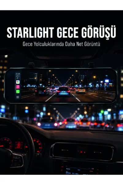 Ronanna Araç İçi Multimedya Ekranı Çift Kameralı Ayna Carplay