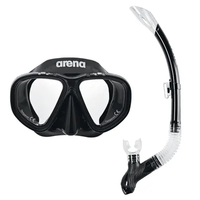 Arena 002018505 Unisex Siyah Yüzücü Şnorkel Seti