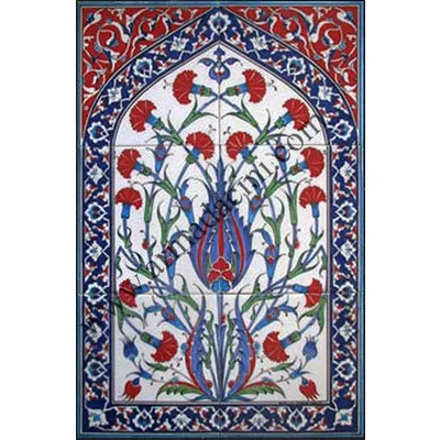 Armada Çini 40X60 cm ED 512 Mavi Hançerli Eldekoru Çini Pano