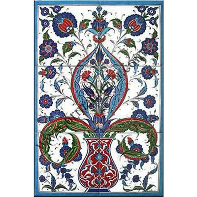 Armada Çini 40X60 Cm Ed 518 Saksılı Hançerli Eldekoru Çini Pano