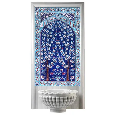 Armada Çini 60X100 Cm Ed 622 Kobalt Hayatağacı Çini Pano