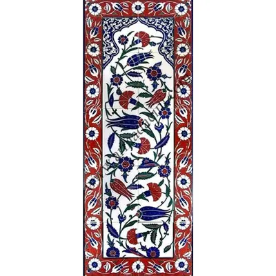 Armada Çini ED-707 40X100 Cm Lalezar Eldekoru Çini Pano